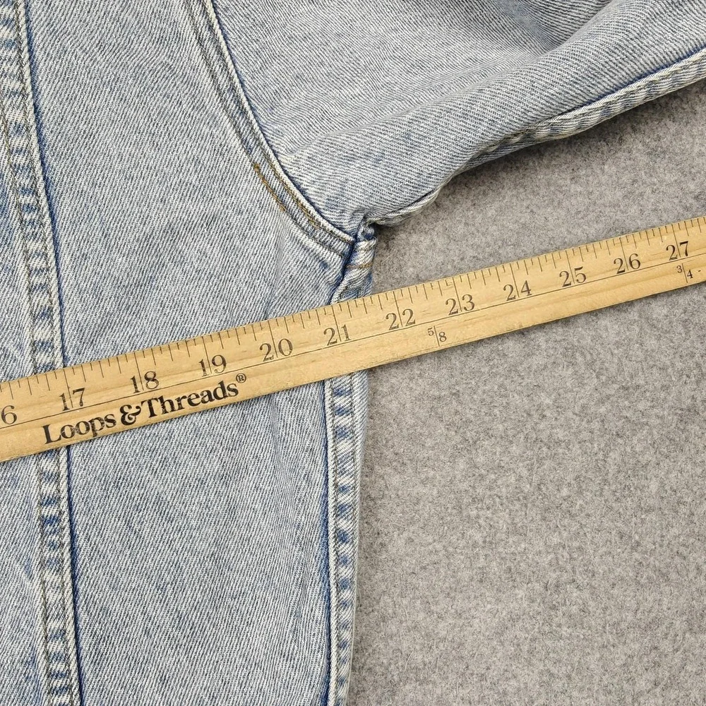 Vintage Gap Jacket Mens Small Blue Denim‎ Bomber Trucker Light Wash 90s